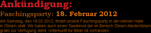 Faschingsparty 2012